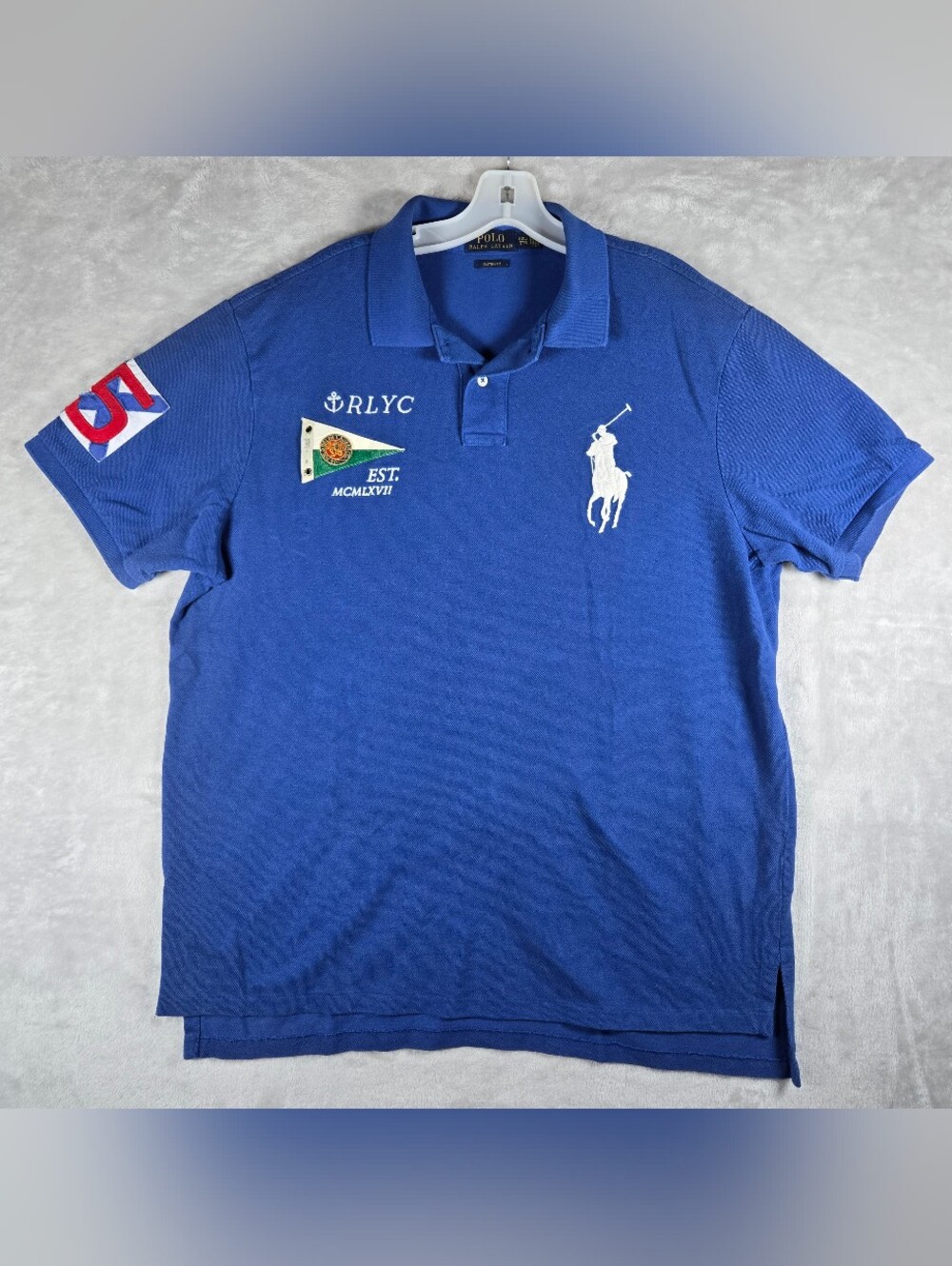 Polo Ralph Lauren RLYC Polo Mens Size 2XL XXL Custom Fit Big Pony Royal Blue